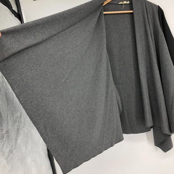 Staring at Stars UO Black + Grey Wool Blend Waterfall Cardigan Cozy size Large - Picture 9 of 16